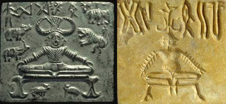 Stone Seal with Figure in Yogic Posture